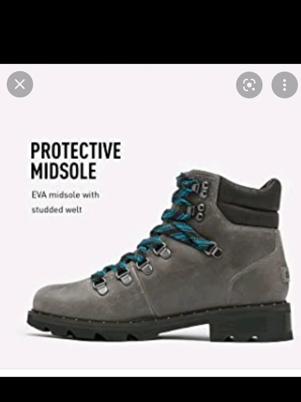 Women's Sorel Lennox Hiker Booties Grey Leather Boots $220, Sz 6, New!